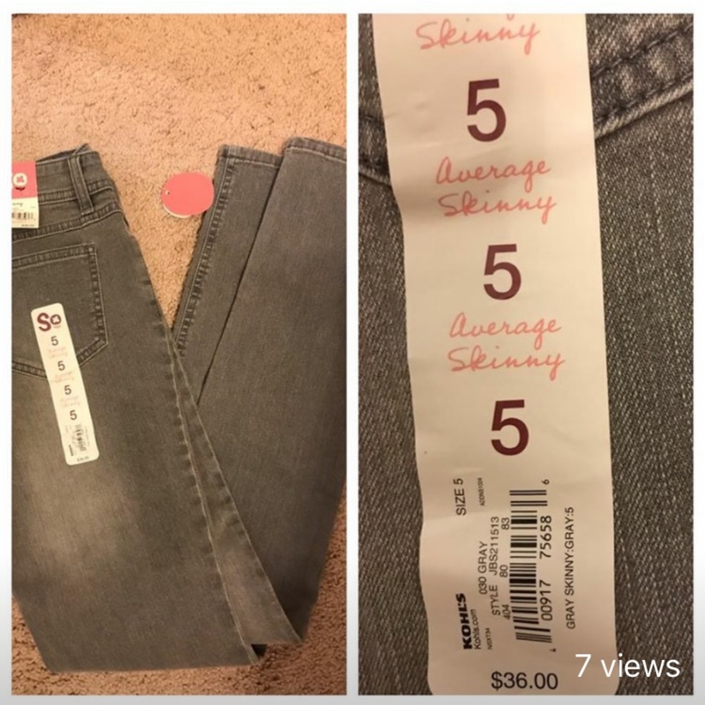 Gray/black jeans